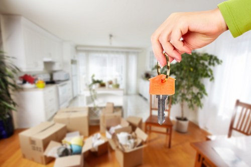 Professional office relocation team at work in Bow